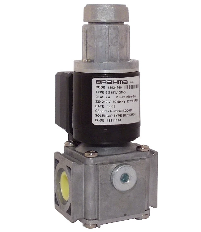 Электромагнитный газовый клапан Brahma EG15*S*GFD (220-240/50-60), 13924200